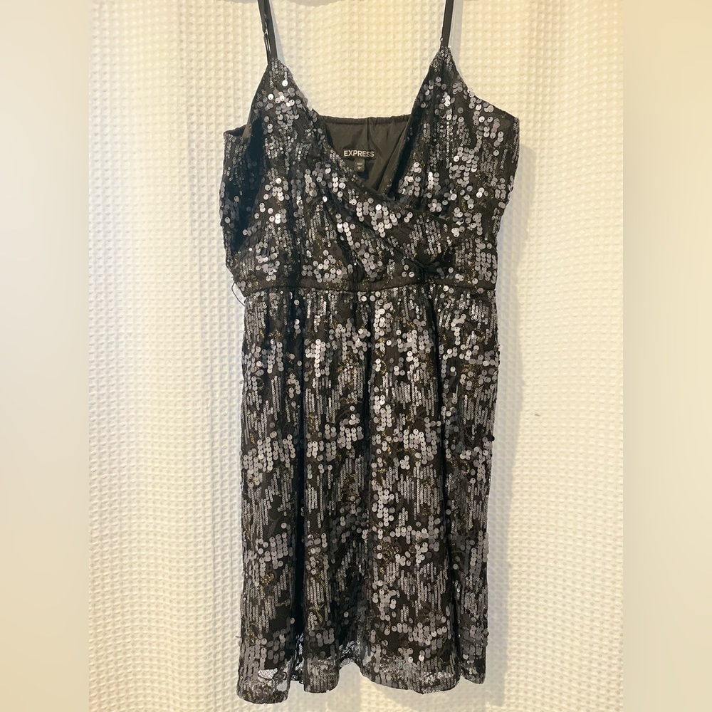 Black sequins dress express